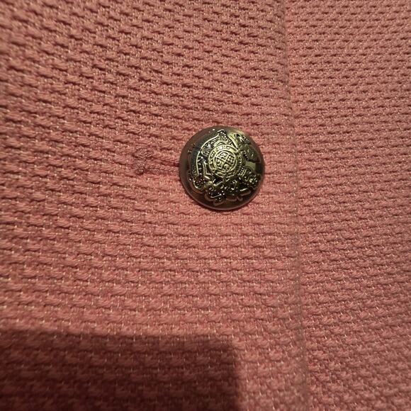 Talbots Texture Blazer Jacket Women 16 Pink Short Sleeve Cropped Coquette - Picture 3 of 10